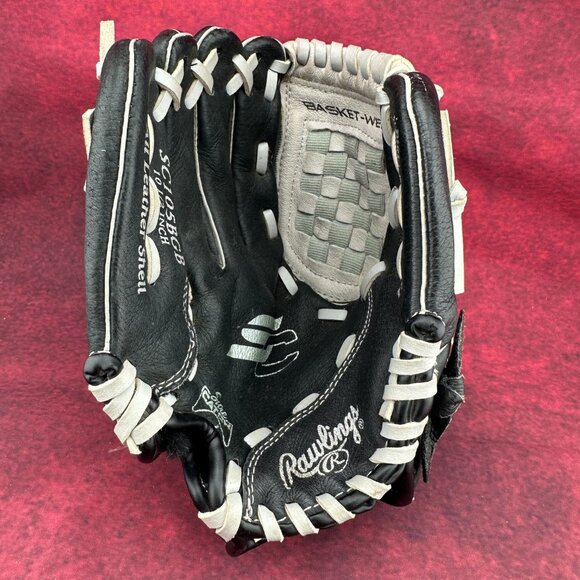 RAWLINGS SURE CATCH 10.5 inch YOUTH BASEBALL GLOVE, MODELNUMBER SC105BGB RH - Picture 6 of 14